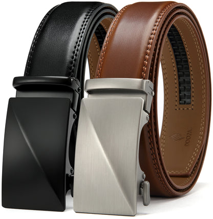 Men Leather Belt Automatic Buckle Belt